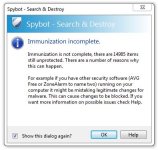 Spybot 2.4 Immunization Error Message.JPG